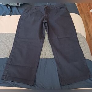 Maurices Navy Blue Low Rise Cropped Cotton Pants Size 9/10
